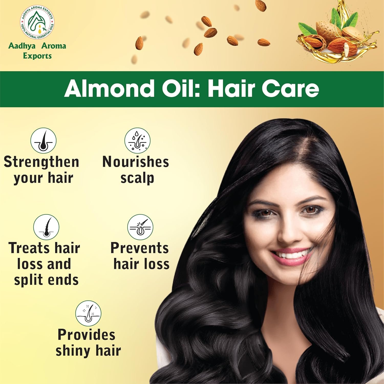 Pure Cold Pressed Sweet Almond Oil for Body Massage,Hair Growth and Glowing Skin ||100ml - Image 4